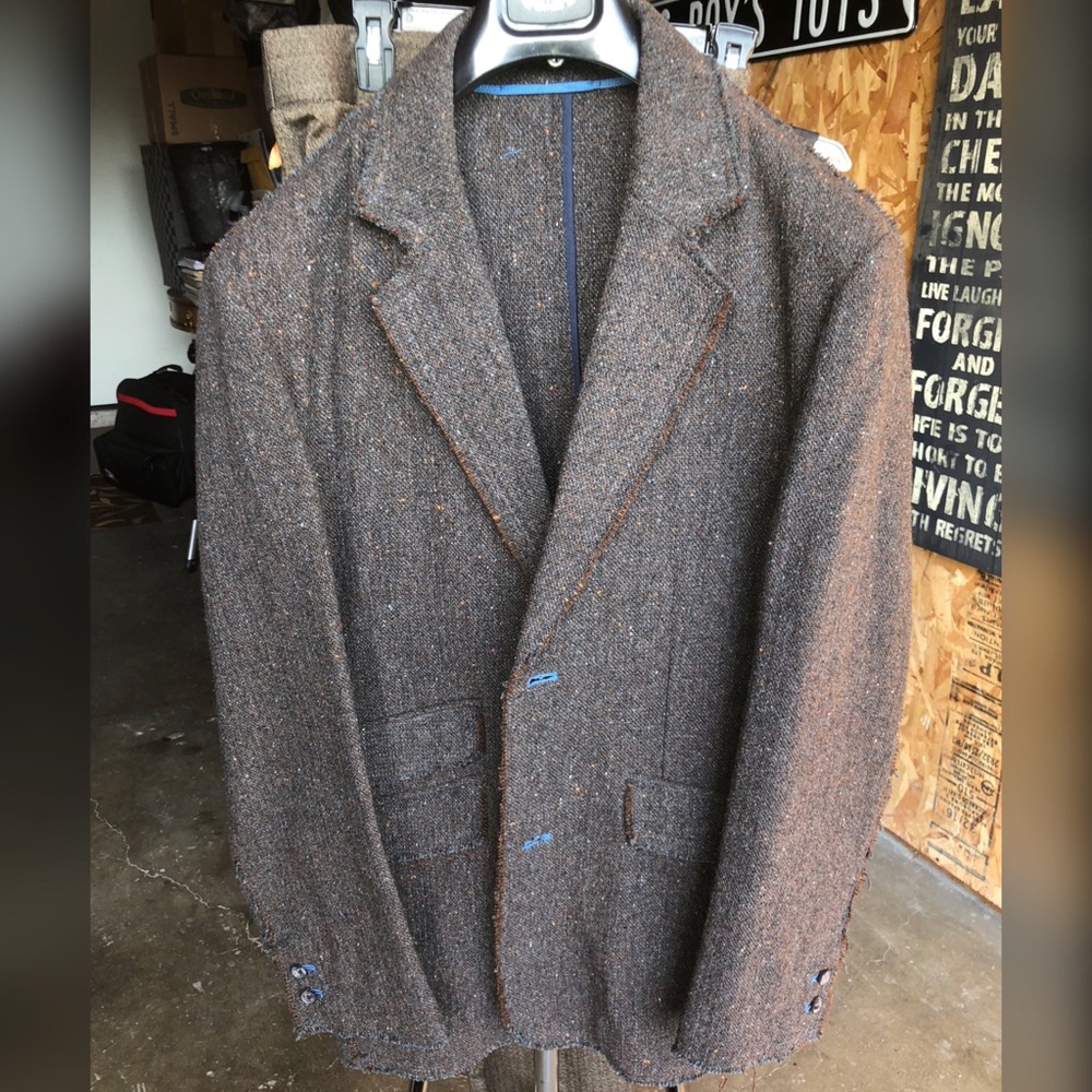 Unconstructed Contempory Tweed Blazer